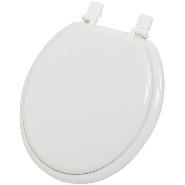 Home Impressions Round Closed Front White Wood Toilet Seat WMS-17-R1 - main